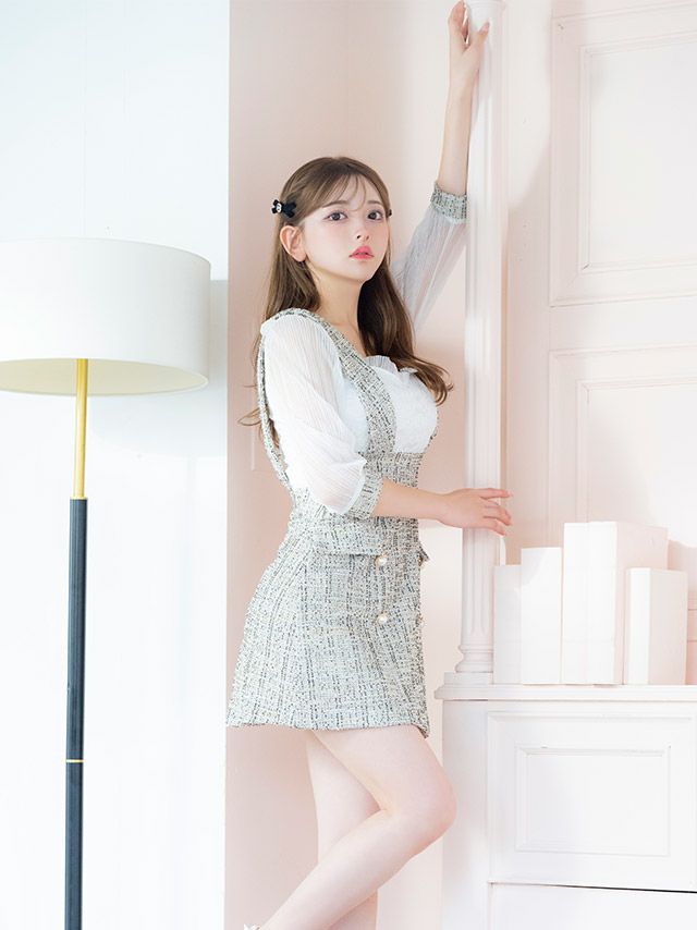 大きめリボンが目を引く♪甘さと上品さを両立したオルチャン風Aラインワンピ♡