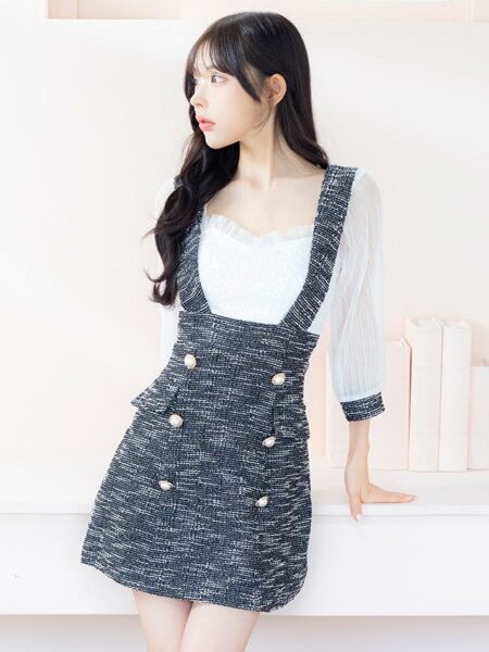 サロペ風がとっても可愛いドレス♡