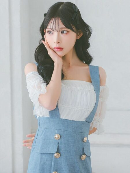 春にぴったりなサロペドレス♡