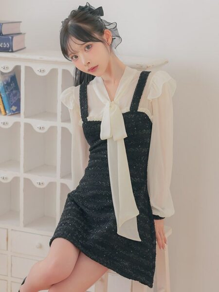 上品なリボンが可愛い大人のドレス♡