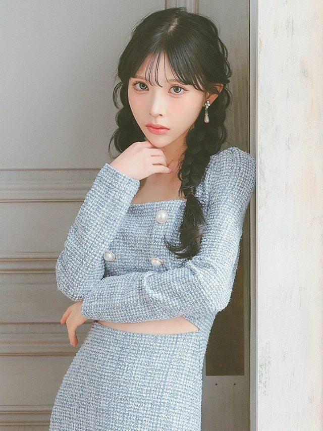 優しげなライトブルーで爽やかさを纏えるドレス♡