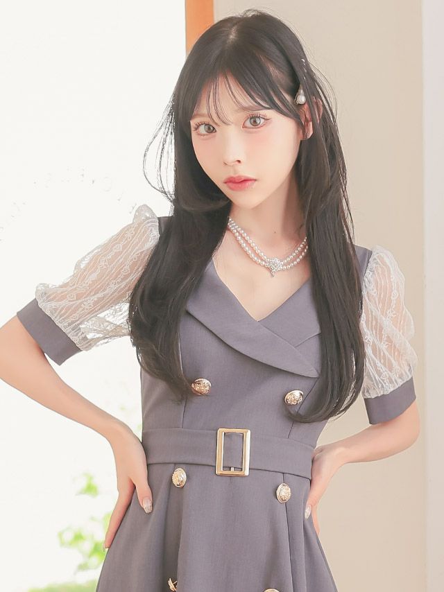 上品さと華やかさを兼ね備えたバランス◎なドレス♡