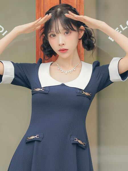きちんと感と可愛さを両立した優秀ドレス♡