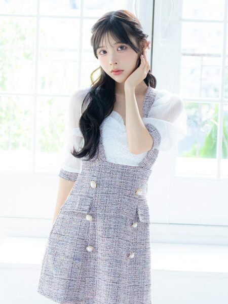 冷房対策もOK！長袖で快適に着られるドレス♡