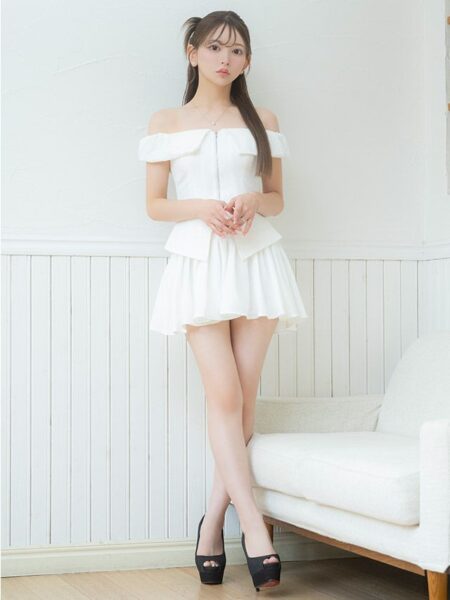 細かいプリーツが可愛いセットアップミニドレス