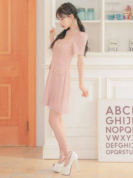 ふんわりとした女の子らしいスタイルに