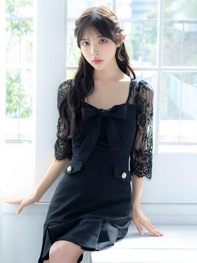 ウェーブの骨盤の悩みを可愛くカバーしてくれるドレス